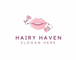 Floral Beauty Lips logo design