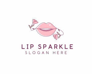 Floral Beauty Lips logo design