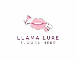 Floral Beauty Lips logo design