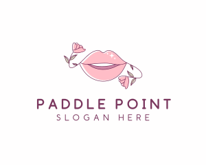 Floral Beauty Lips logo design