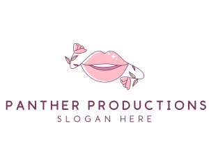 Floral Beauty Lips logo design