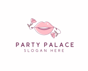 Floral Beauty Lips logo design