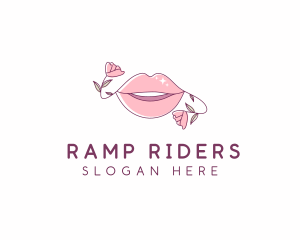 Floral Beauty Lips logo design