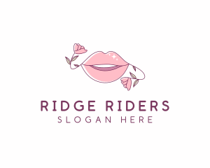 Floral Beauty Lips logo design