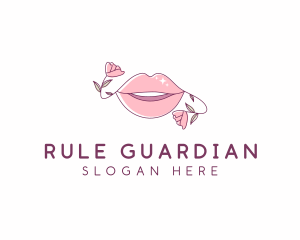 Floral Beauty Lips logo design