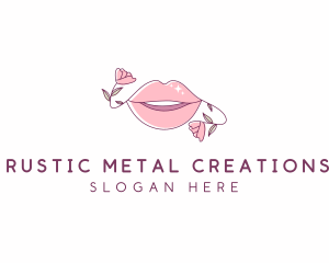 Floral Beauty Lips logo design