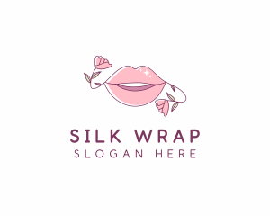 Floral Beauty Lips logo design