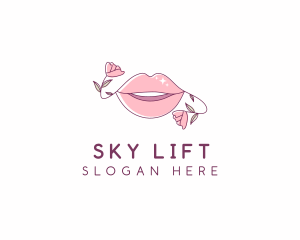 Floral Beauty Lips logo design