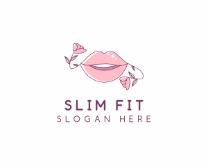 Floral Beauty Lips logo design