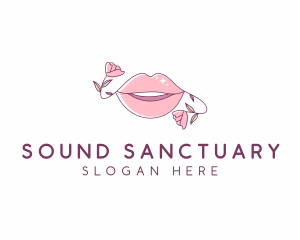 Floral Beauty Lips logo design