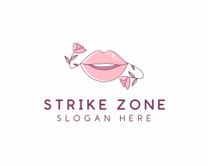 Floral Beauty Lips logo design