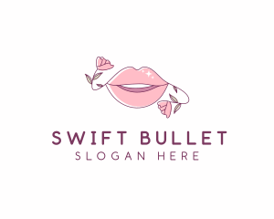 Floral Beauty Lips logo design