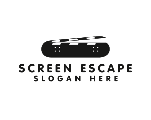 Skater Clapperboard Cinema logo