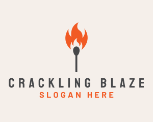 Burning Matchstick Light logo design