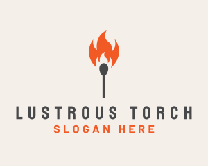 Burning Matchstick Light logo design