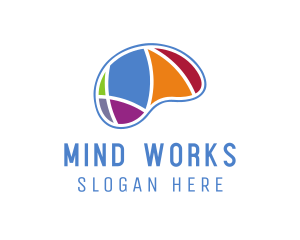 Colorful Brain Psychology logo design