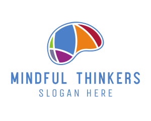 Colorful Brain Psychology logo design