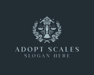 Column Justice Scale logo design