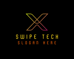 Tech Software Letter X logo design