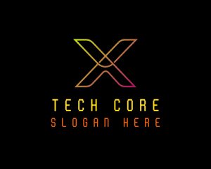 Tech Software Letter X logo design