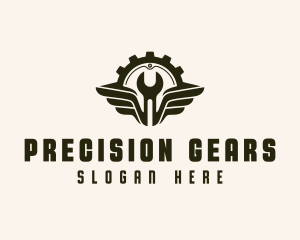 Gear Wrench Wings logo design