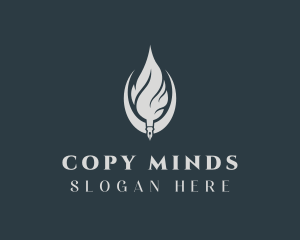 Flame Quill Copywriter logo design