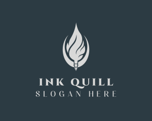 Flame Quill Copywriter logo design