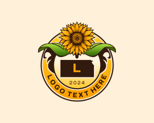 Kansas Sunflower Floral logo