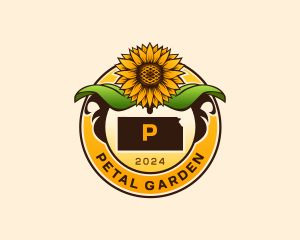 Kansas Sunflower Floral logo design