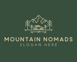 Mountain Roadtrip Outdoor logo design