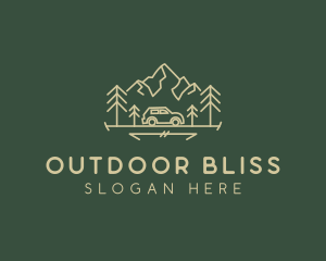 Mountain Roadtrip Outdoor logo design