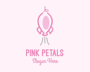 Pink Rocket Pig logo design