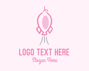 Tempo - Pink Rocket Pig logo design