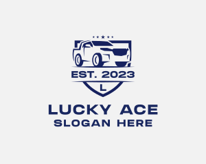 Pick Up Truck Shield logo design