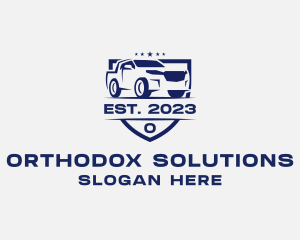 Pick Up Truck Shield logo design