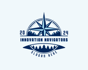 Outdoor Navigation Compass logo design