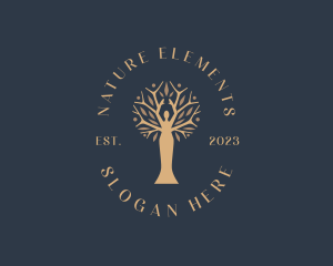 Natural Feminine Tree logo design