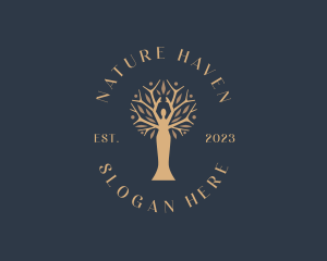 Natural Feminine Tree logo design