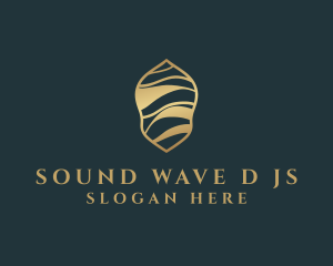 Water Wave Leaf logo design