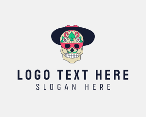 Mexican Hat Skull logo