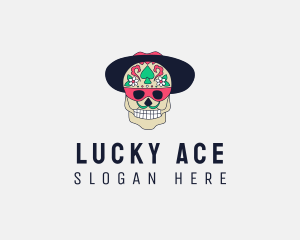 Mexican Hat Skull logo design