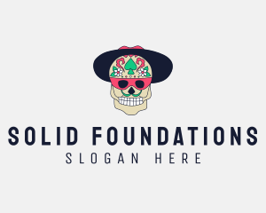 Mexican Hat Skull logo