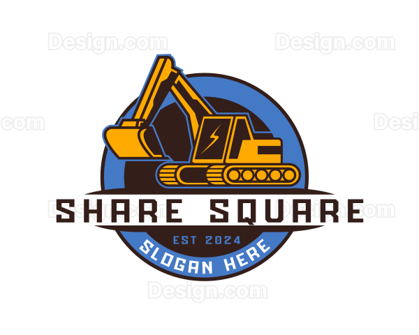 Industrial Machine Backhoe Logo