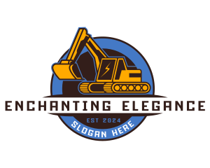 Industrial Machine Backhoe Logo