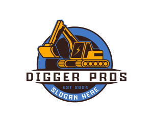 Industrial Machine Backhoe logo design