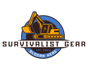 Industrial Machine Backhoe logo design