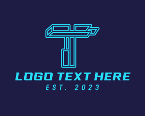 Futuristic Technology Letter T  logo