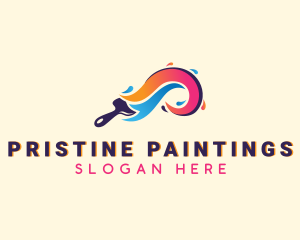 Paint Paint Brush logo design