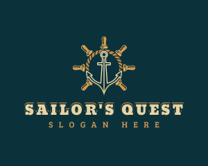 Sailor Anchor Helm logo design