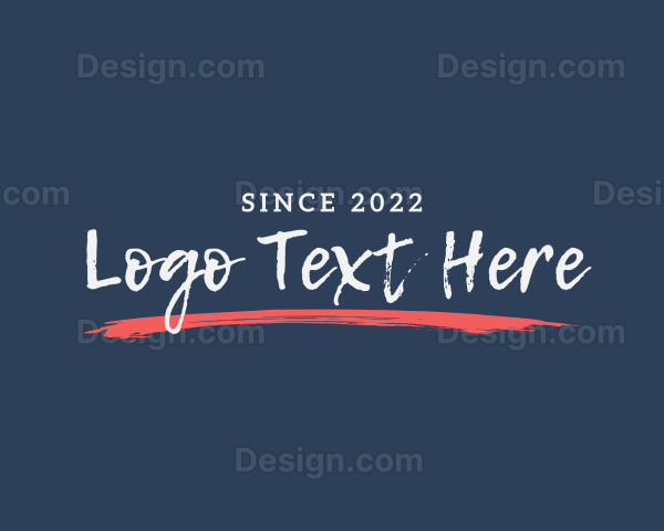 Brush Texture Wordmark Logo